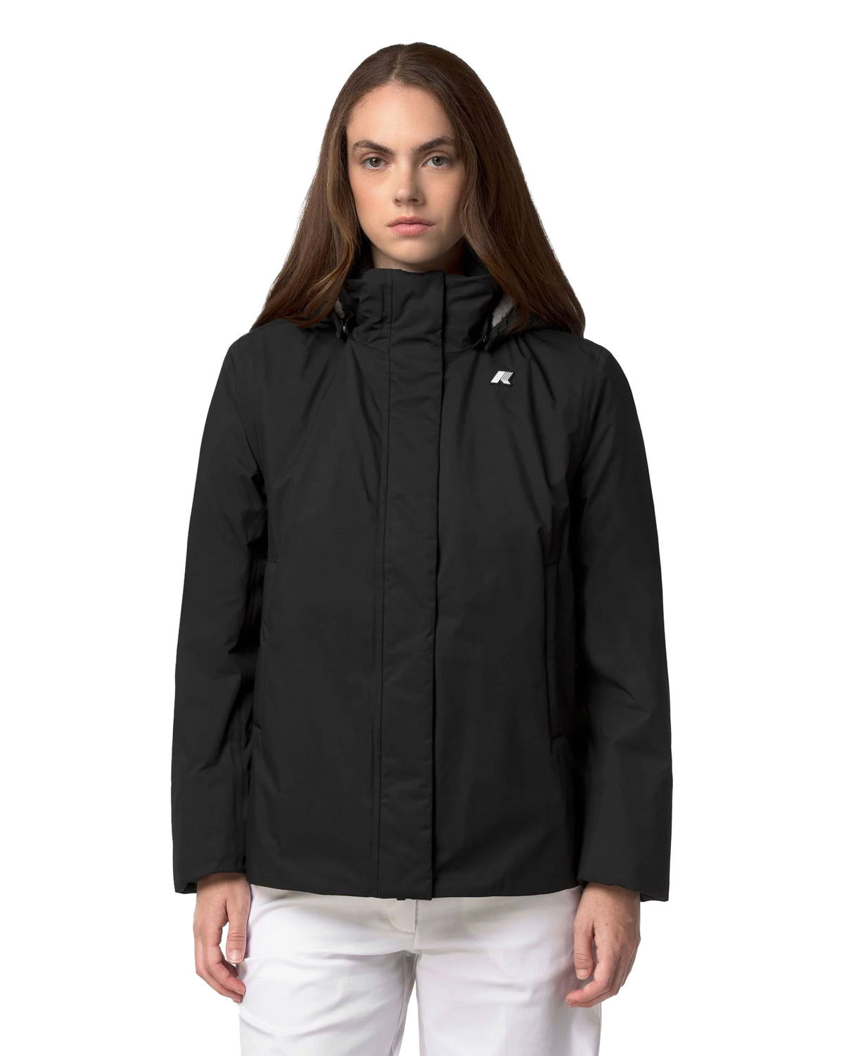 Giacca Donna K-Way Marlette Twill Soft Beaver Nero
