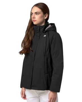 Giacca Donna K-Way Marlette Twill Soft Beaver Nero