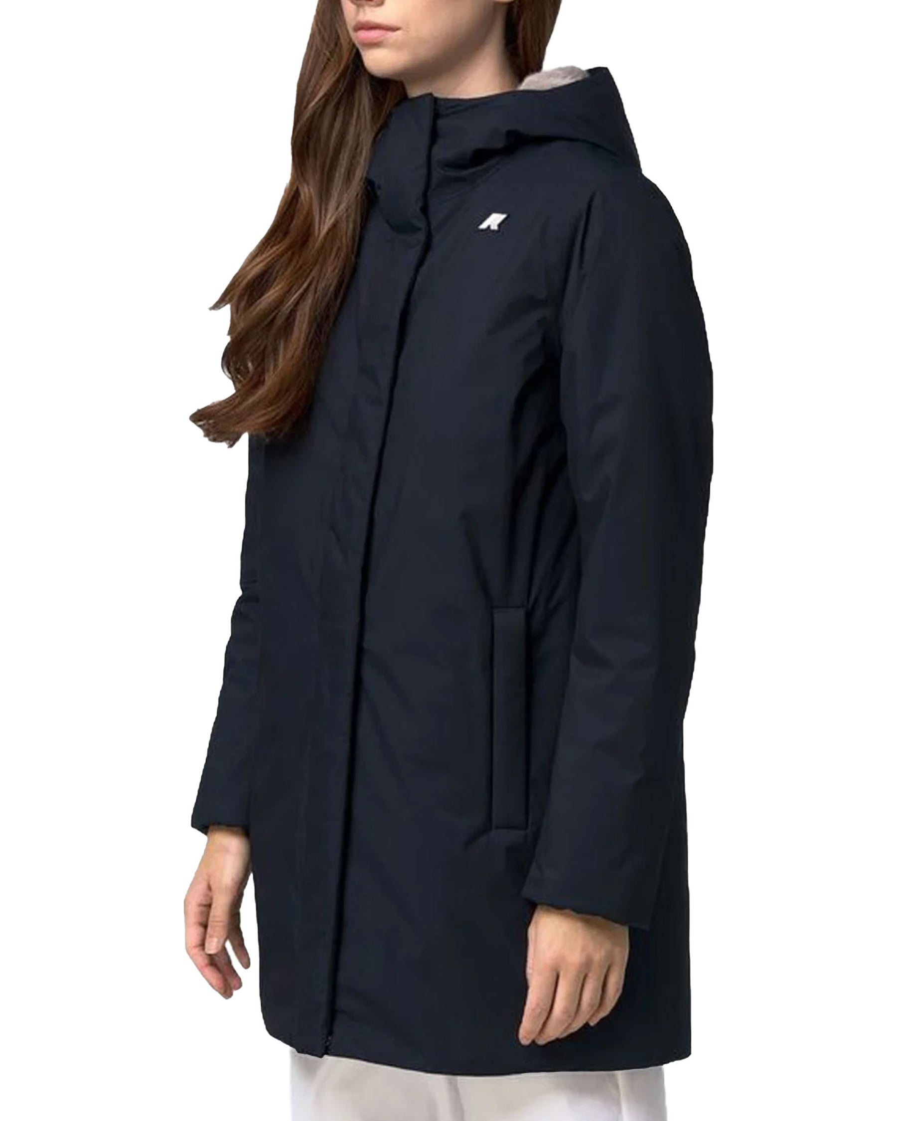 K-Way Sophie Twill Soft Beaver Women's Jacket Blue