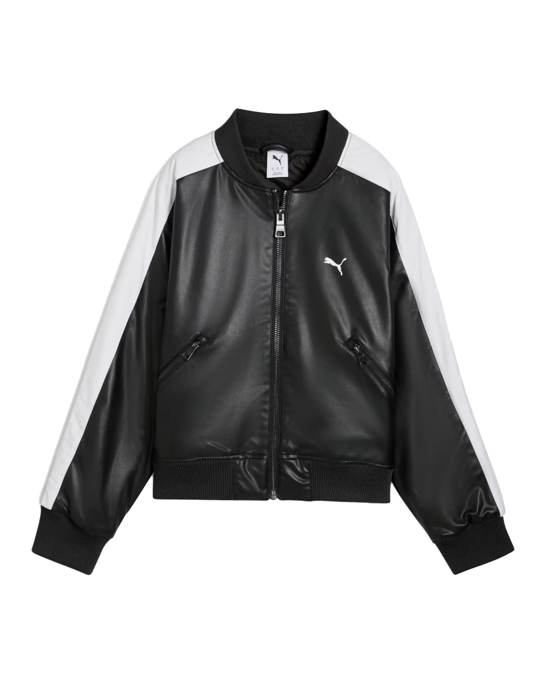 Woman's Puma T7 Pleather Bomber Black