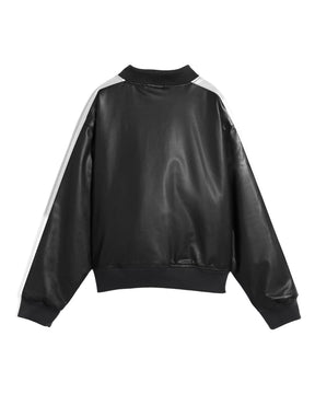 Woman's Puma T7 Pleather Bomber Black