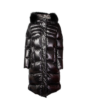 Giacca Lunga Colmar Originals Friendly Con Pelliccia Vera Nero