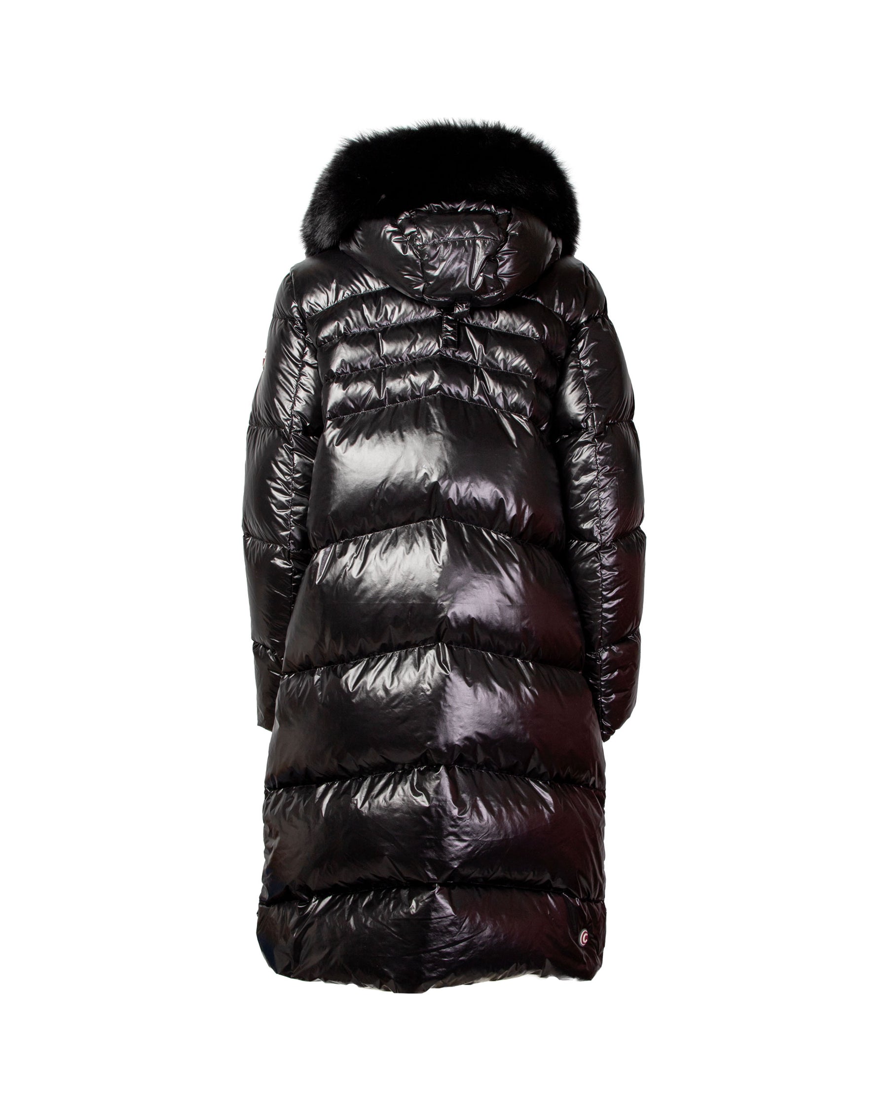 Giacca Lunga Colmar Originals Friendly Con Pelliccia Vera Nero