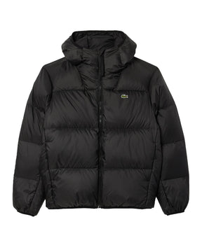 Giacca Piumino Uomo Lacoste Big Logo Nero