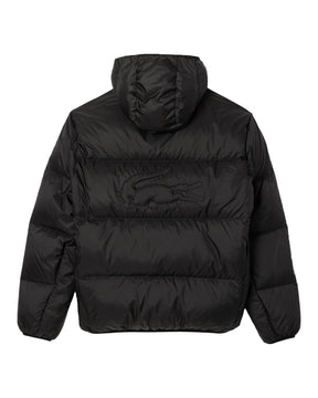 Giacca Piumino Uomo Lacoste Big Logo Nero