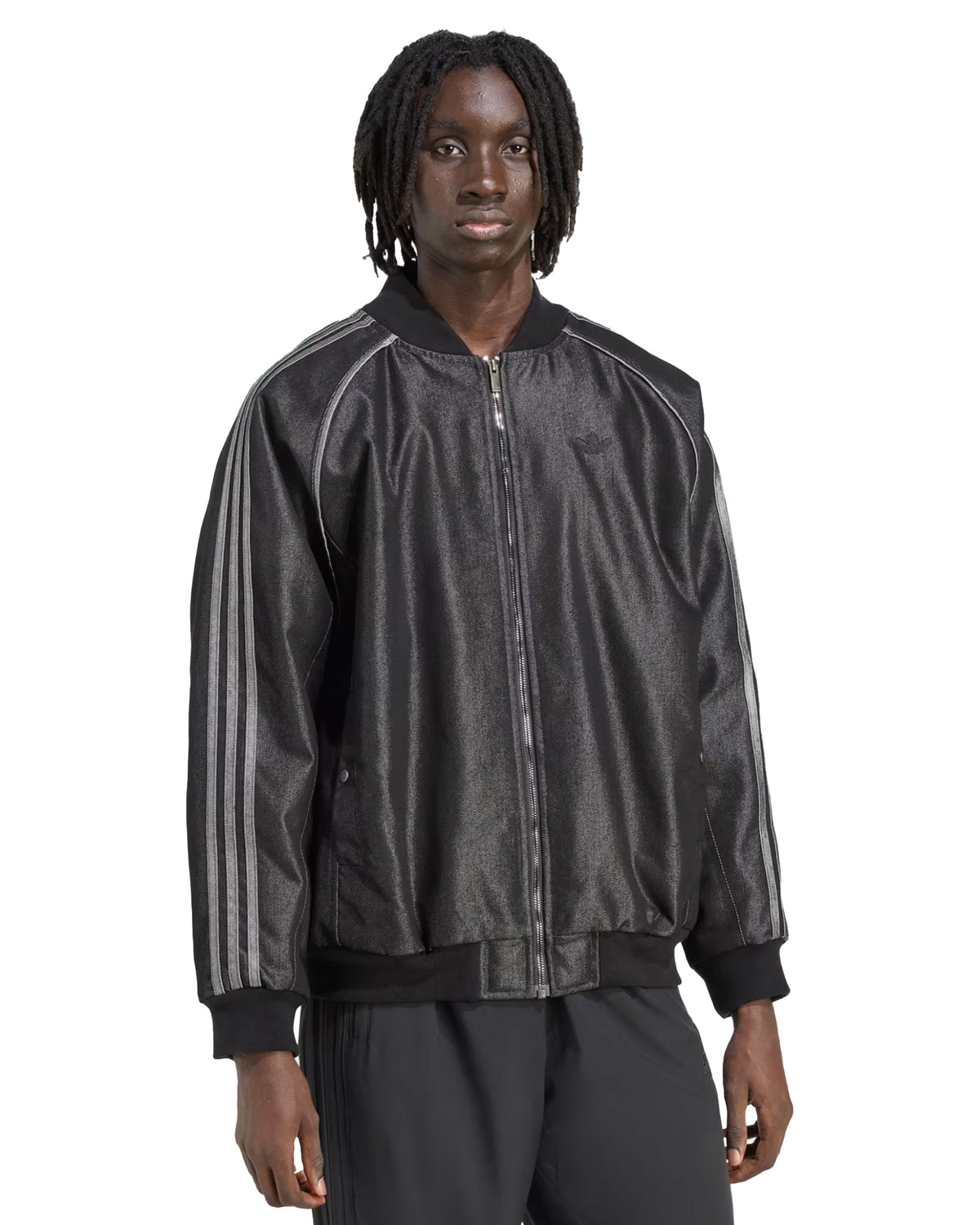 Giacca Uomo Adidas Denim Jkt Black