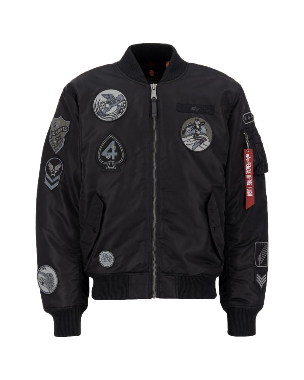 alpha industries スカジャン Man Jacket Alpha Industries Bomber MA-1 Patch Black