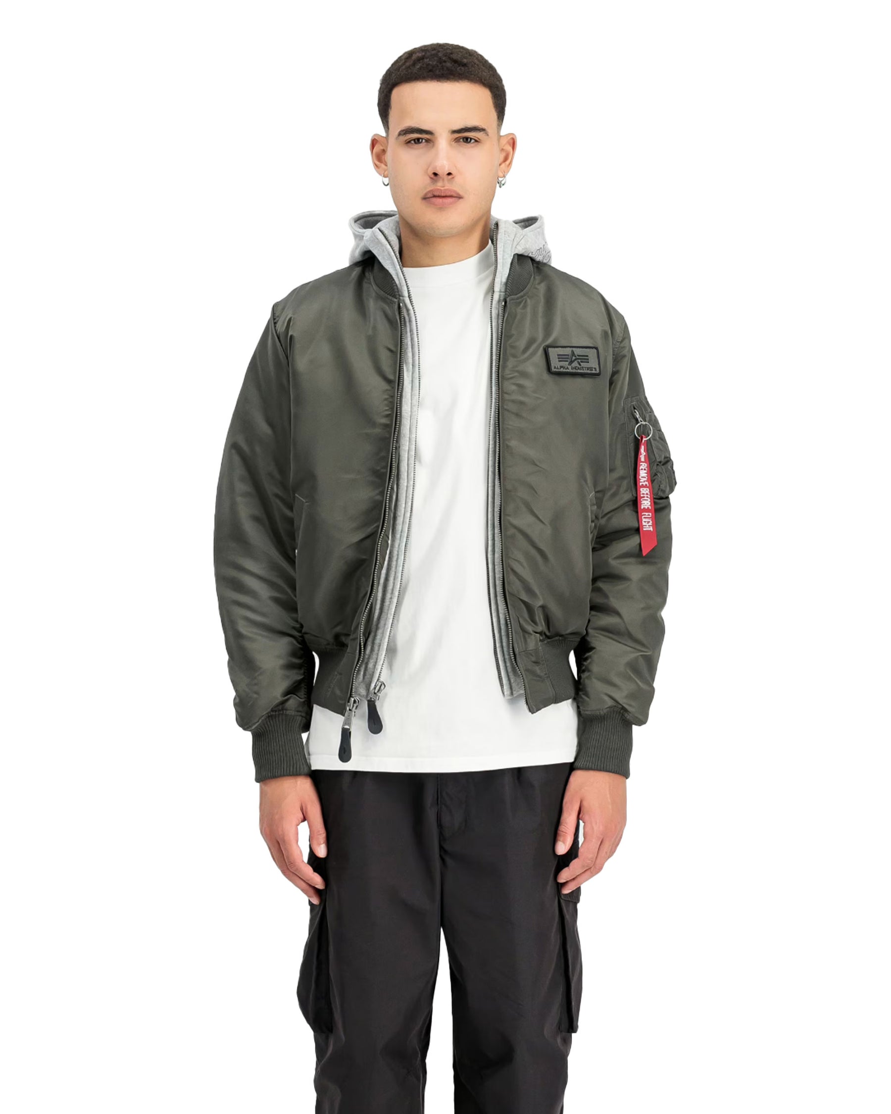 Giacca Uomo Alpha Industries Bomber MA-1 D-TEC Rep-Grey