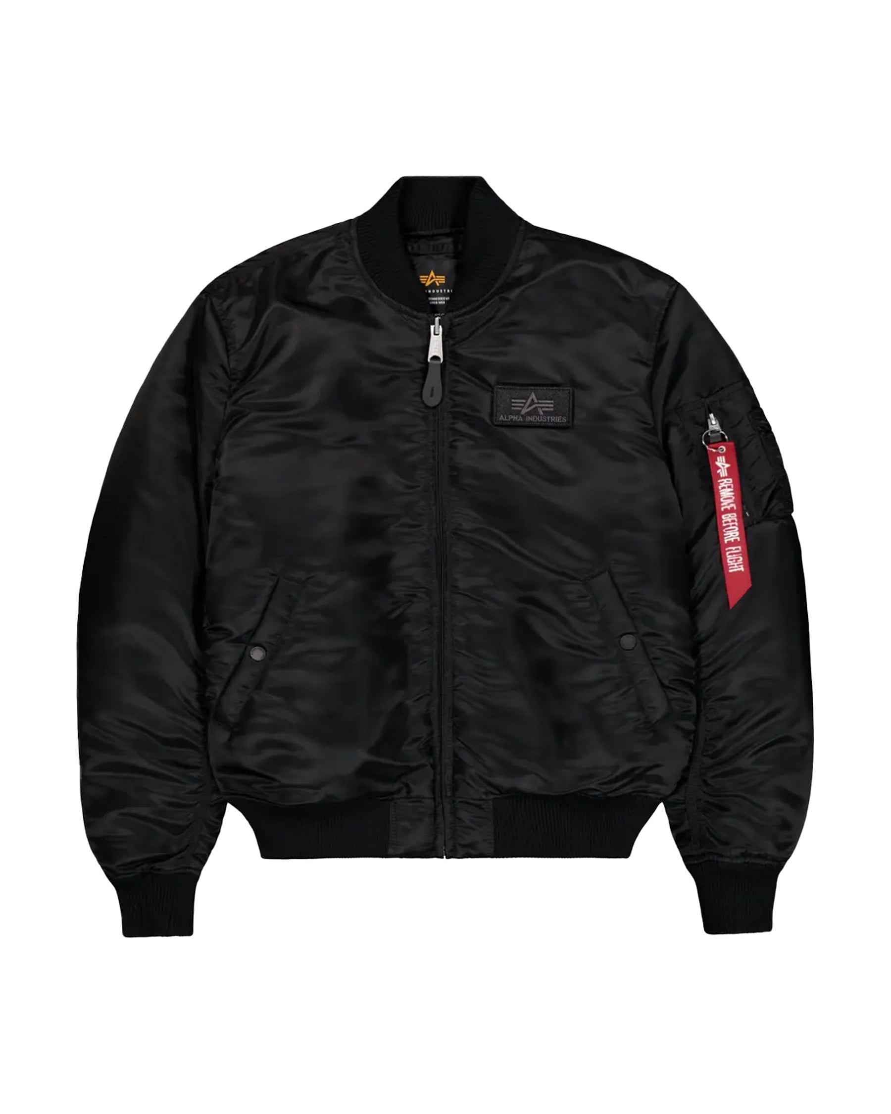 Giacca Uomo Alpha Industries Bomber MA-1 VF EMB Back Nero