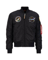 Man Jacket Alpha Industries Bomber MA 1 VF Nasa Black Lilac
