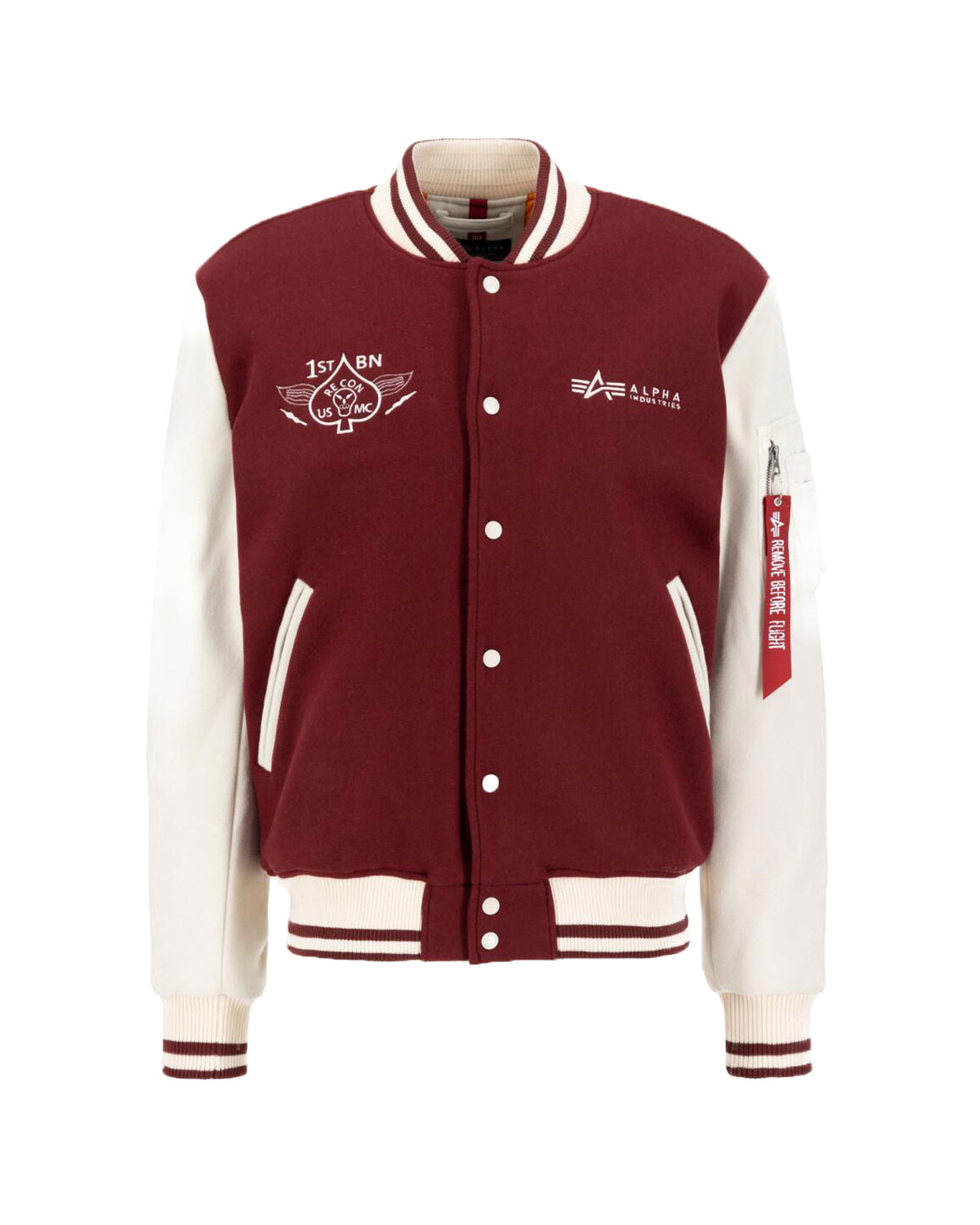 Man Jacket Alpha Industry Varsity Jacket Air Force Burgundy