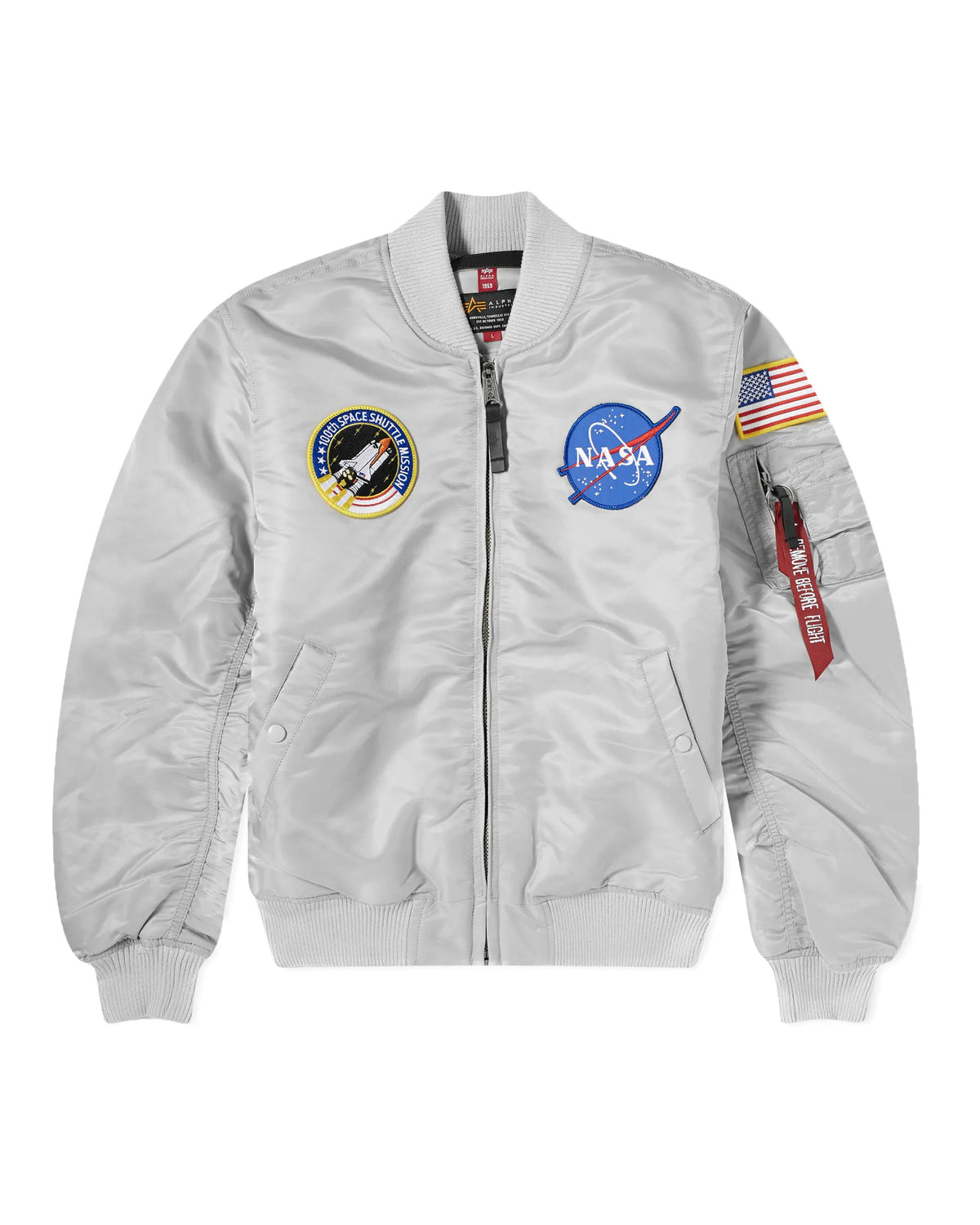 Alpha Industries Bomber MA-1 VF Nasa Pastel Grey