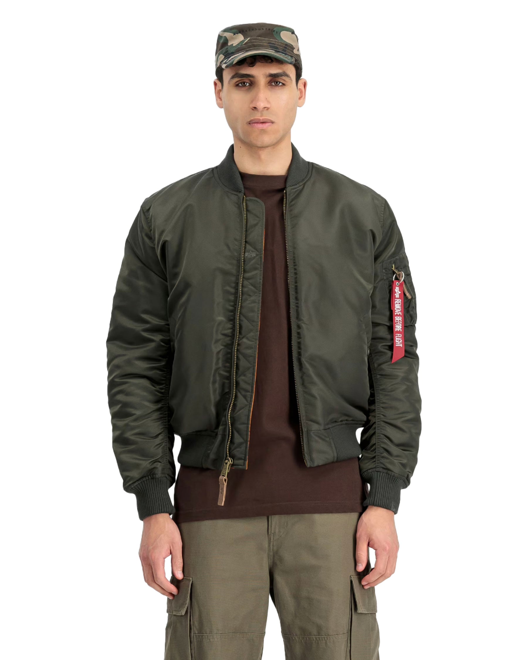 Giacca Uomo Bomber Ma-1 Vf 59 Black Olive