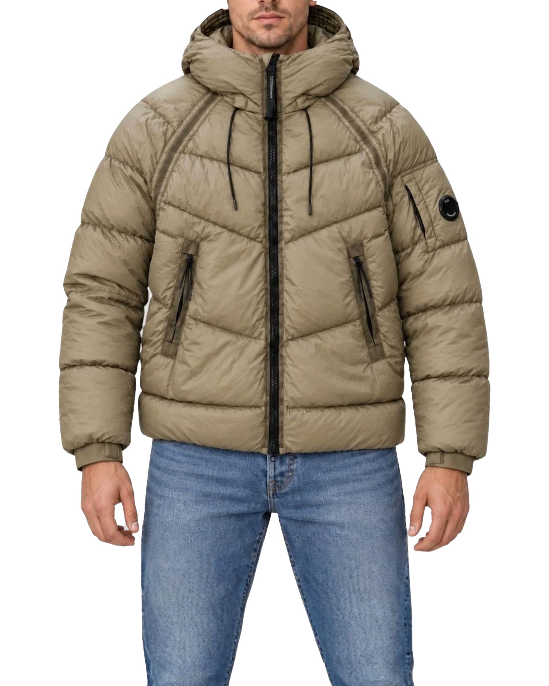 Giacca Uomo CP Company Outerwear Medium Jacket in Down Shield Fallen Rock