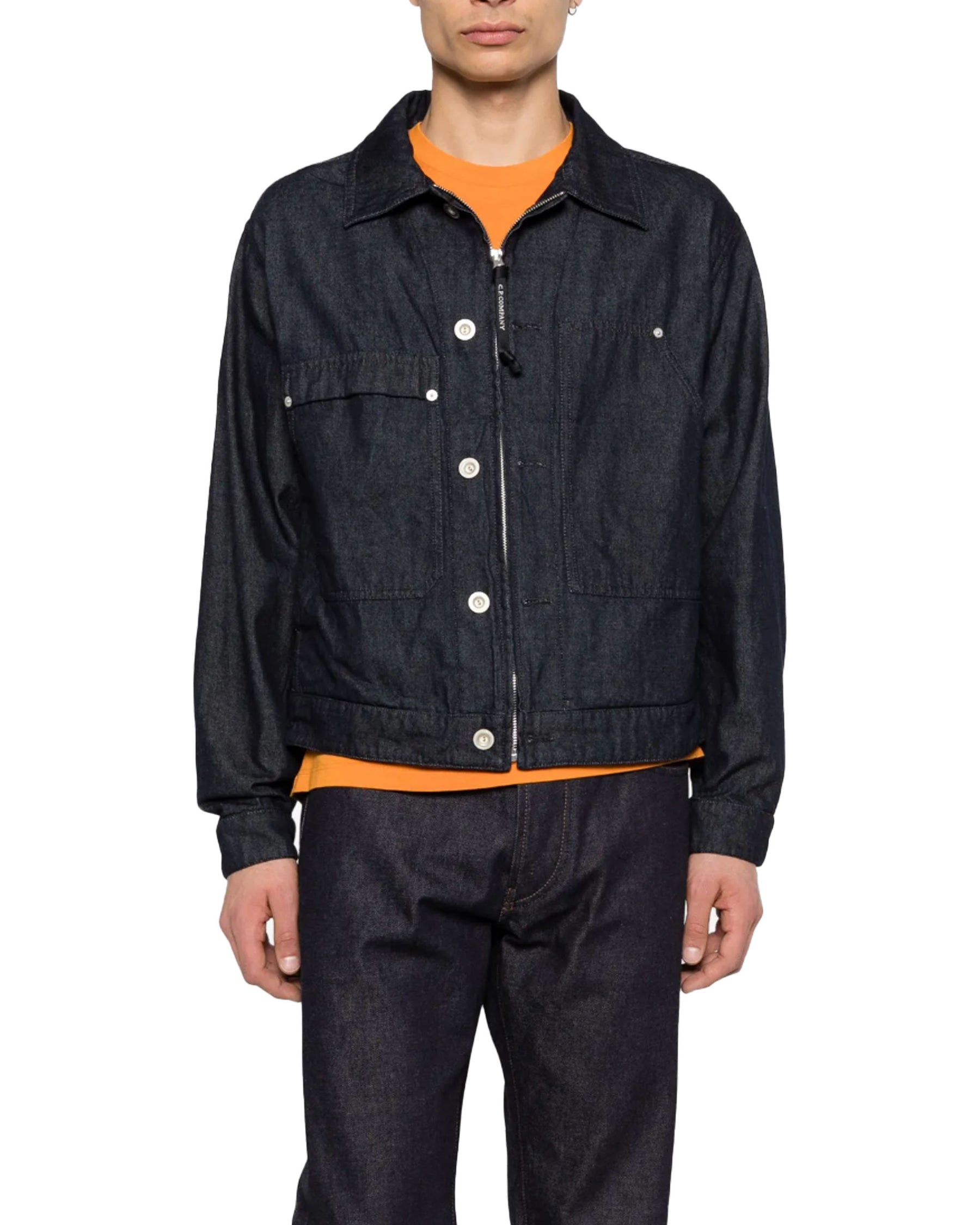 Giacca Uomo Outerwear Medium Jacket In Denim Blu