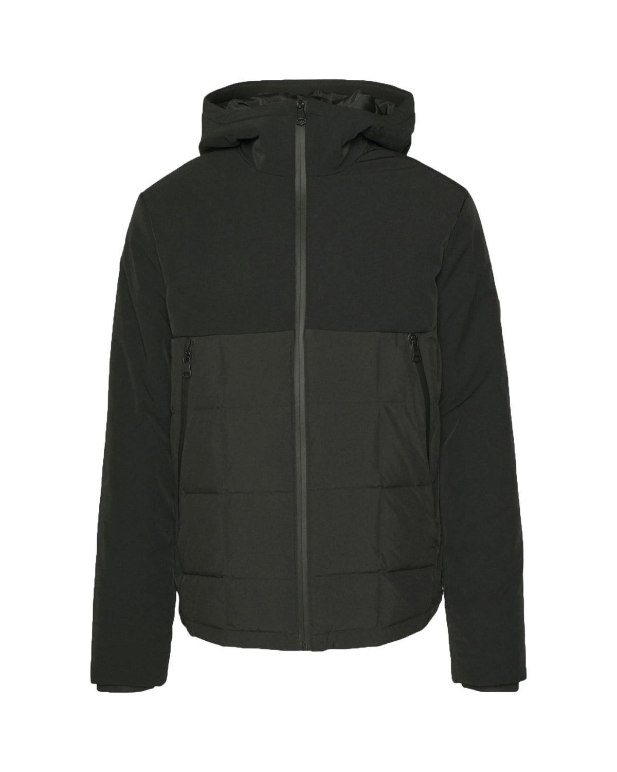 Man Jacket Calvin Klein Softshell Mix Media Hood Black