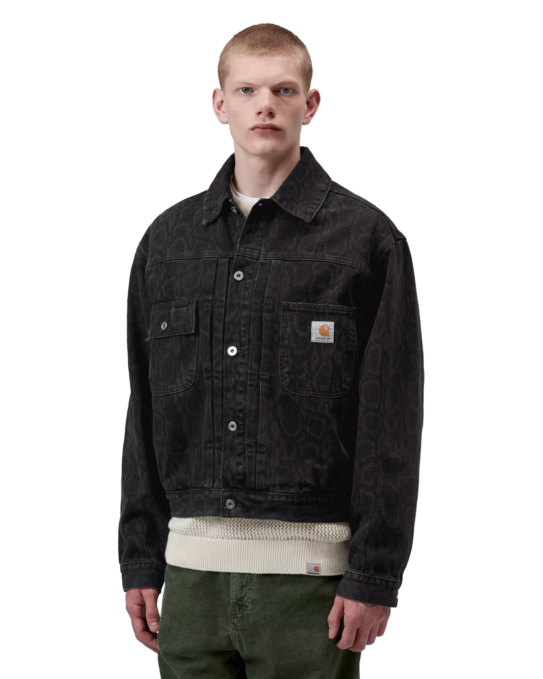 Carhartt Wip Belmar Jacket Snake Camo Men's Jacket Black