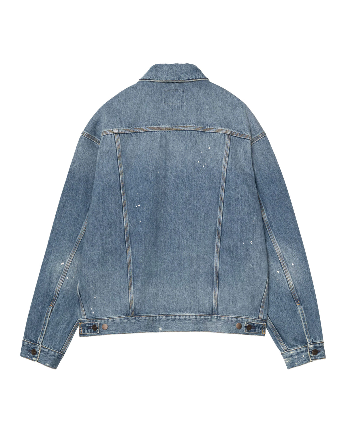 Giacca Uomo Carhartt Wip Helston Blue destroy wash splatter