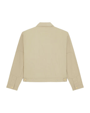 Men's Hemp Twill Trucker Jacket Beige