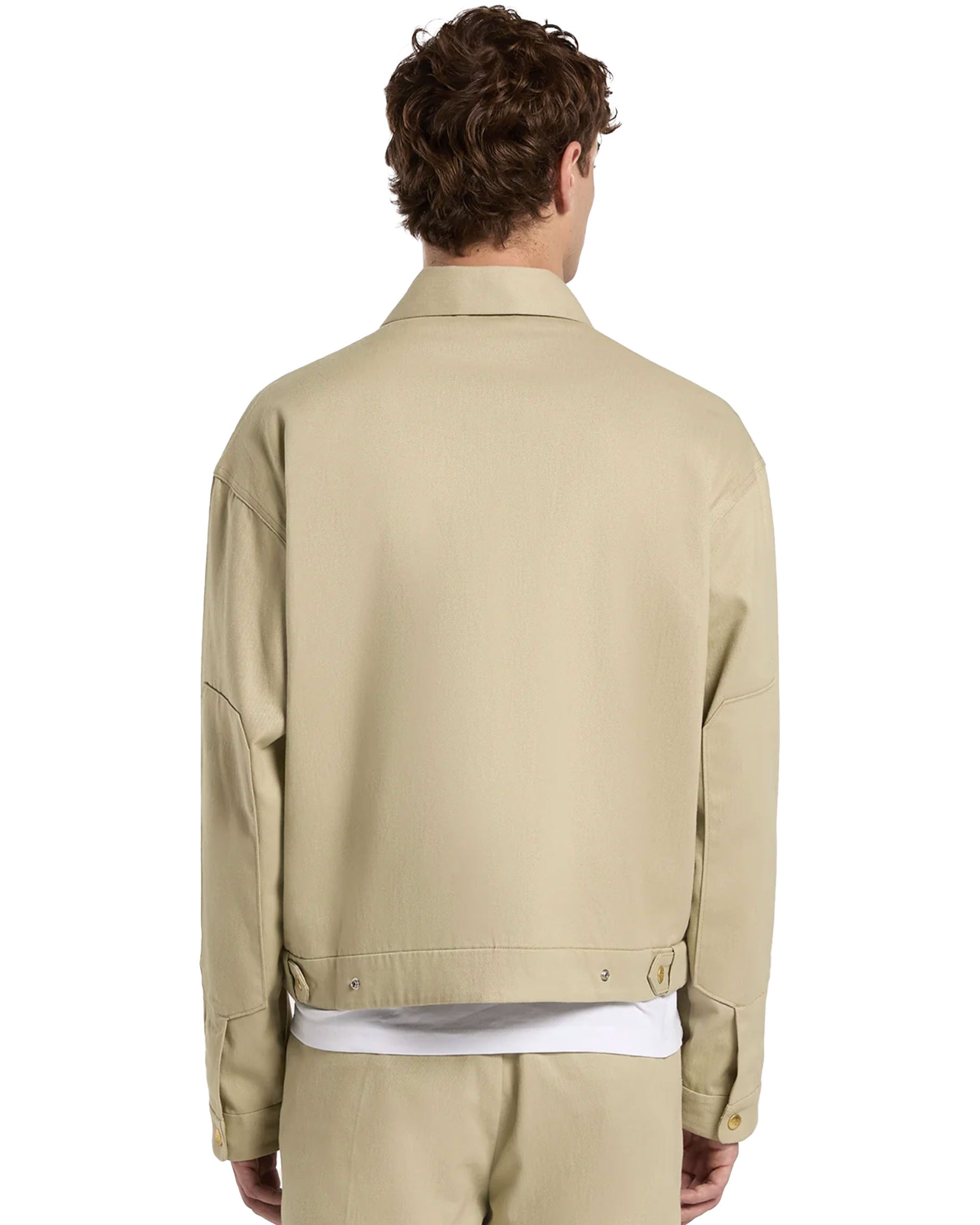 Men's Hemp Twill Trucker Jacket Beige