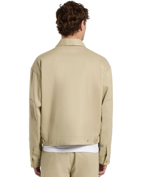 Men's Hemp Twill Trucker Jacket Beige