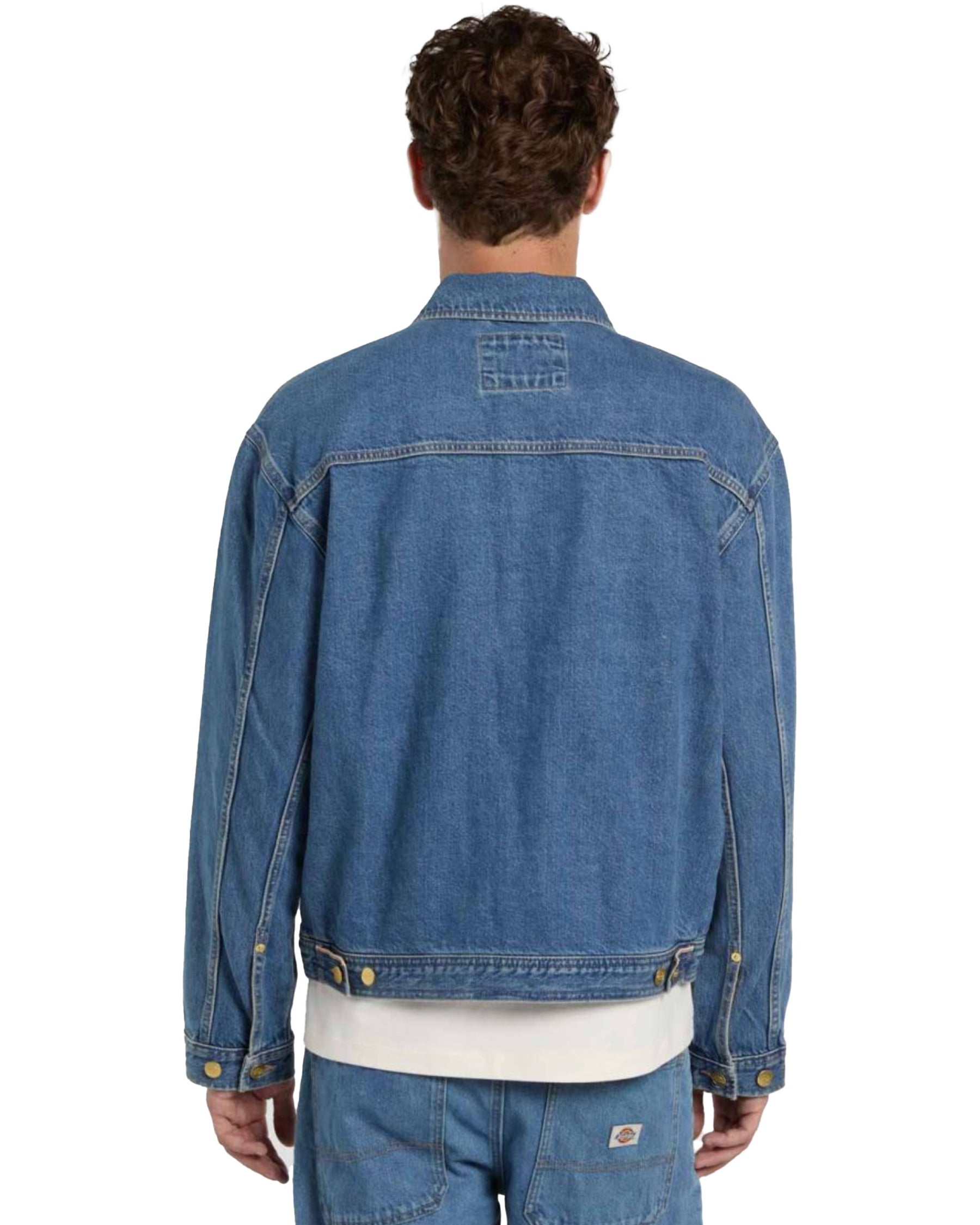 Giacca Uomo Dickies Selvedge Pleated Denim Jacket Archive Wash