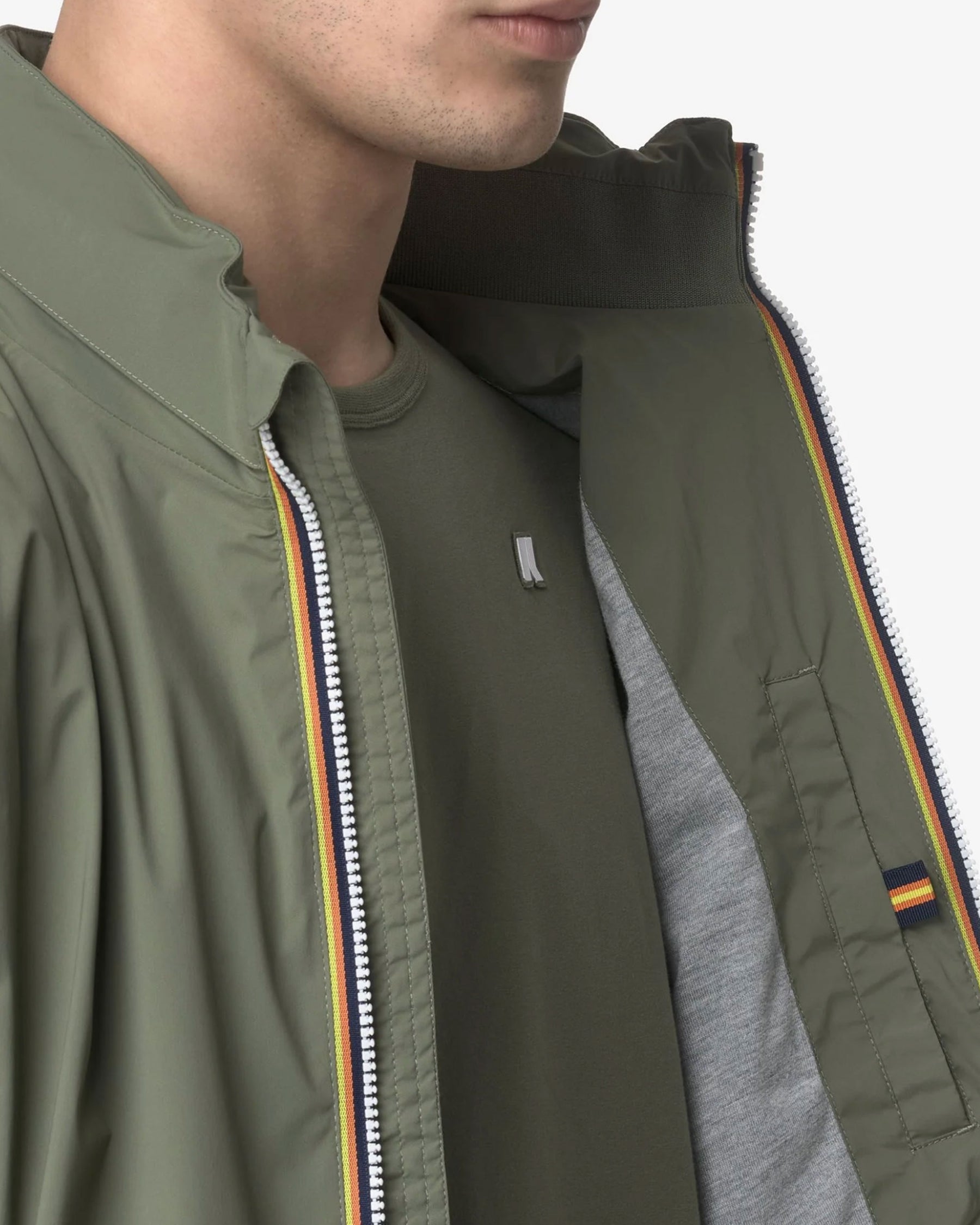 K-Way Amaury Stretch Nylon Jersey Men's Jacket Green