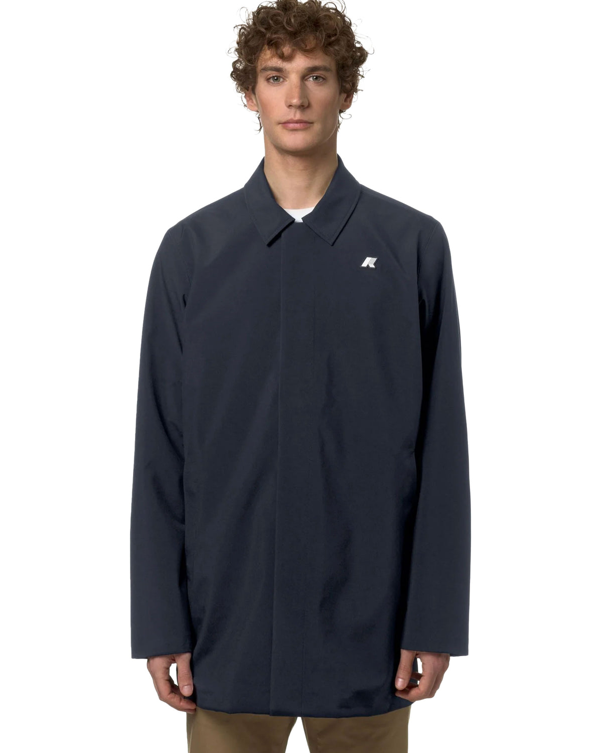 Man Jackets K-Way Benny Bonded Jersey Blu