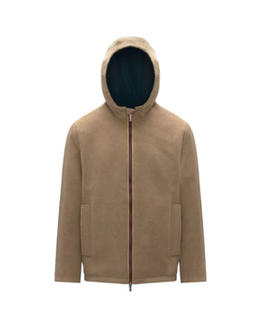 Giacca Uomo K-Way Claudel Wool Bonded Double Beige