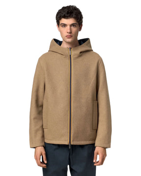 Giacca Uomo K-Way Claudel Wool Bonded Double Beige