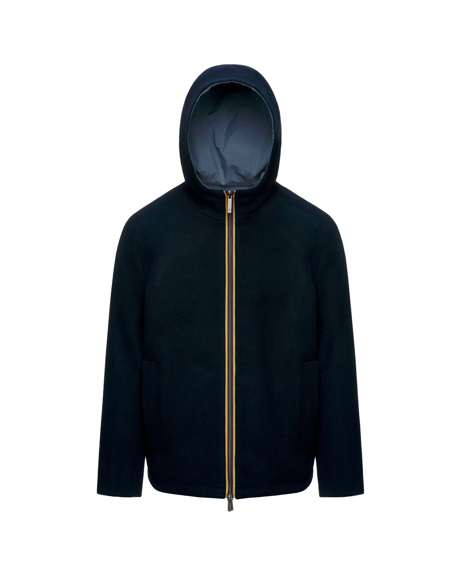 Giacca Uomo K-Way Claudel Wool Bonded Double Blu
