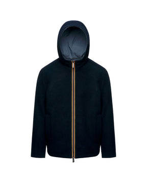 Giacca Uomo K-Way Claudel Wool Bonded Double Blu