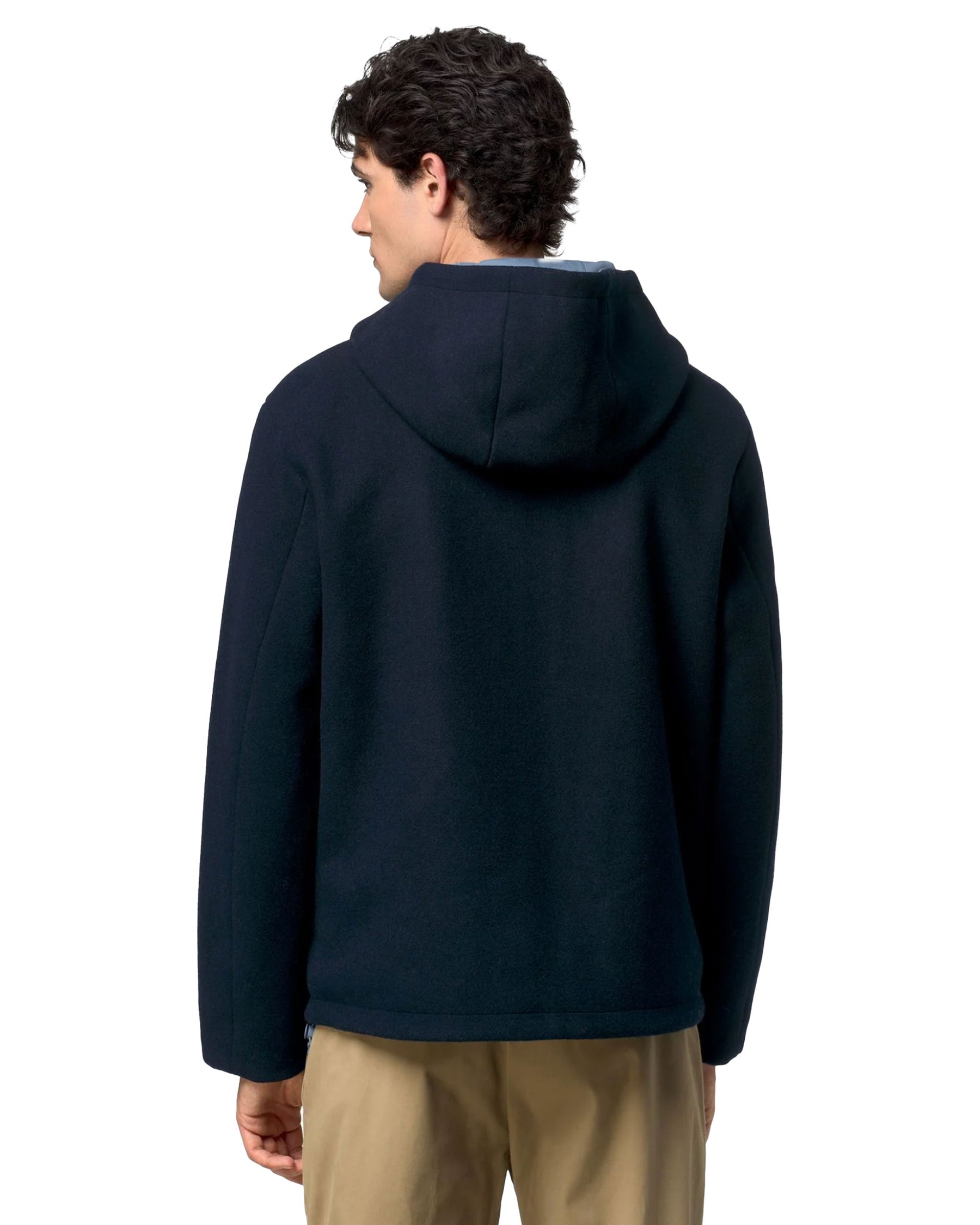 Giacca Uomo K-Way Claudel Wool Bonded Double Blu