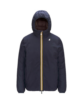 Giacca Uomo K-Way Jack Eco Stretch Thermo Double Blu Marrone