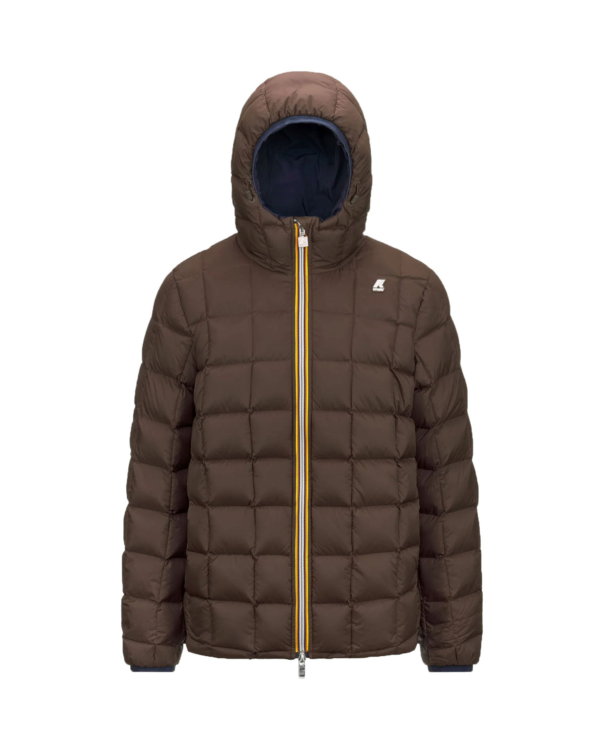 Man Jacket K-Way Jack Eco Stretch Thermo Double Blue Brown