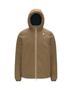 Man Jacket K-Way Jack St Warm Double Brown Corda-Blue