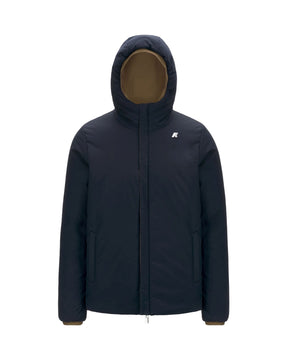 Man Jacket K-Way Jack St Warm Double Brown Corda-Blue