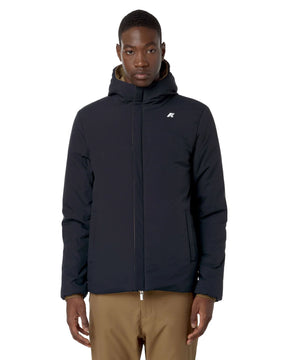 Man Jacket K-Way Jack St Warm Double Brown Corda-Blue