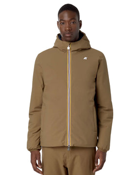 Man Jacket K-Way Jack St Warm Double Brown Corda-Blue