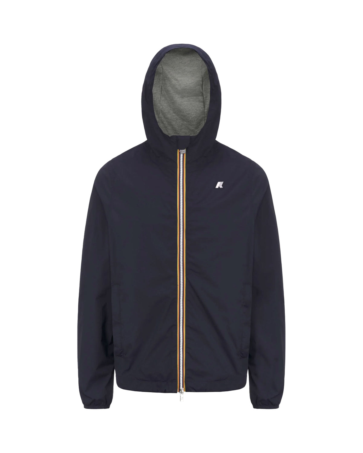 Men Jacket K-Way Jack Stretch Nylon Jersey Blue
