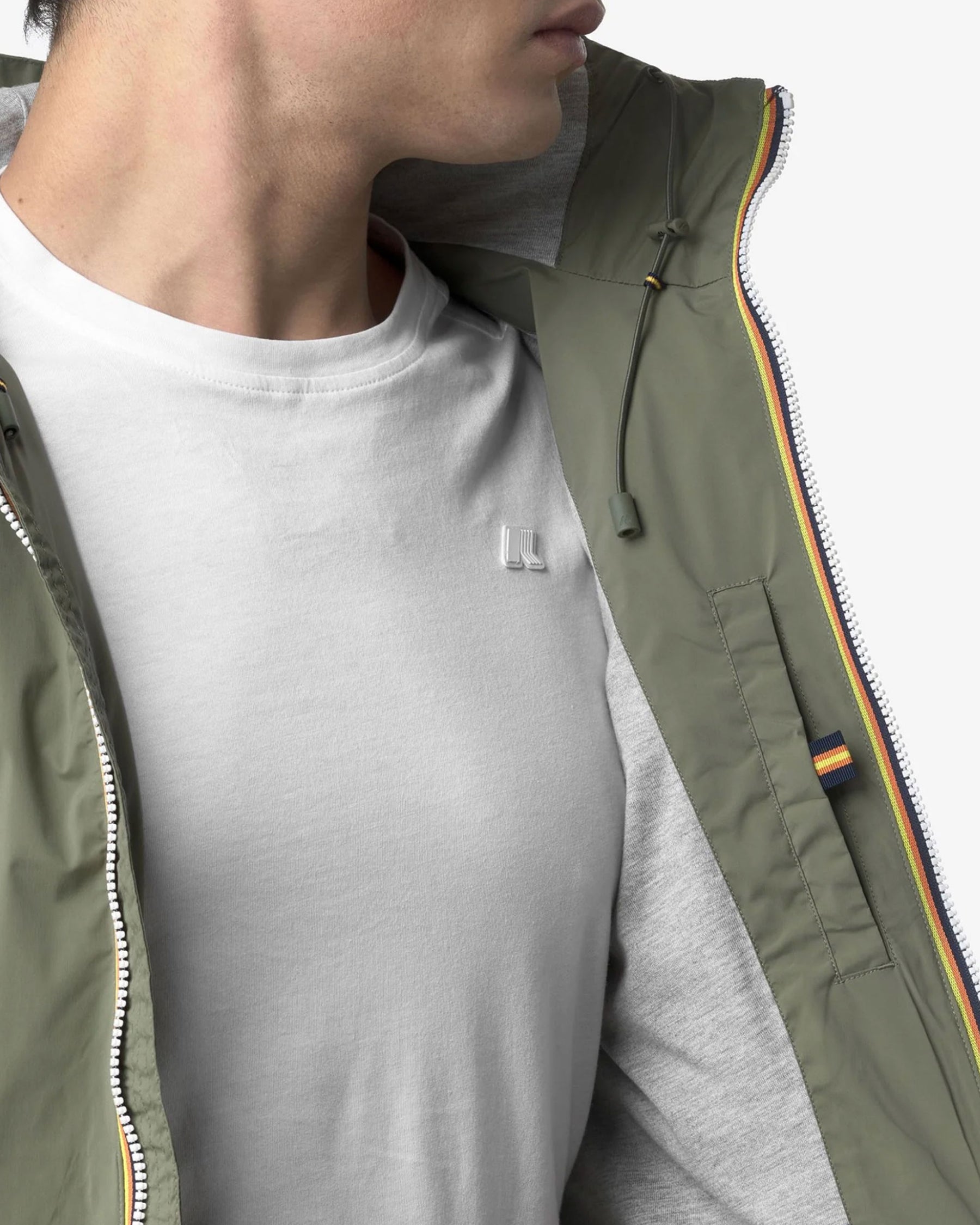 Giacca Uomo K-Way Jack Stretch Nylon Jersey Verde