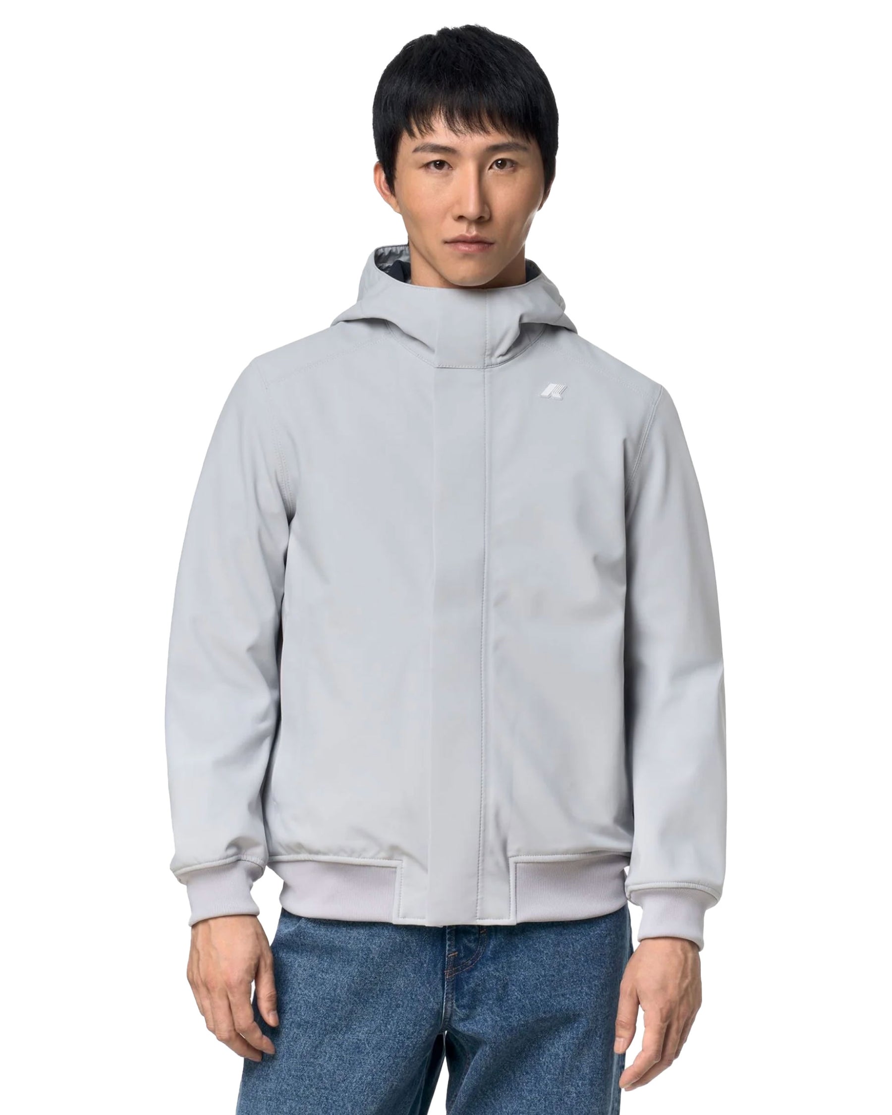 Giacca Uomo K-Way Joachim Bonded Grigio Chiaro
