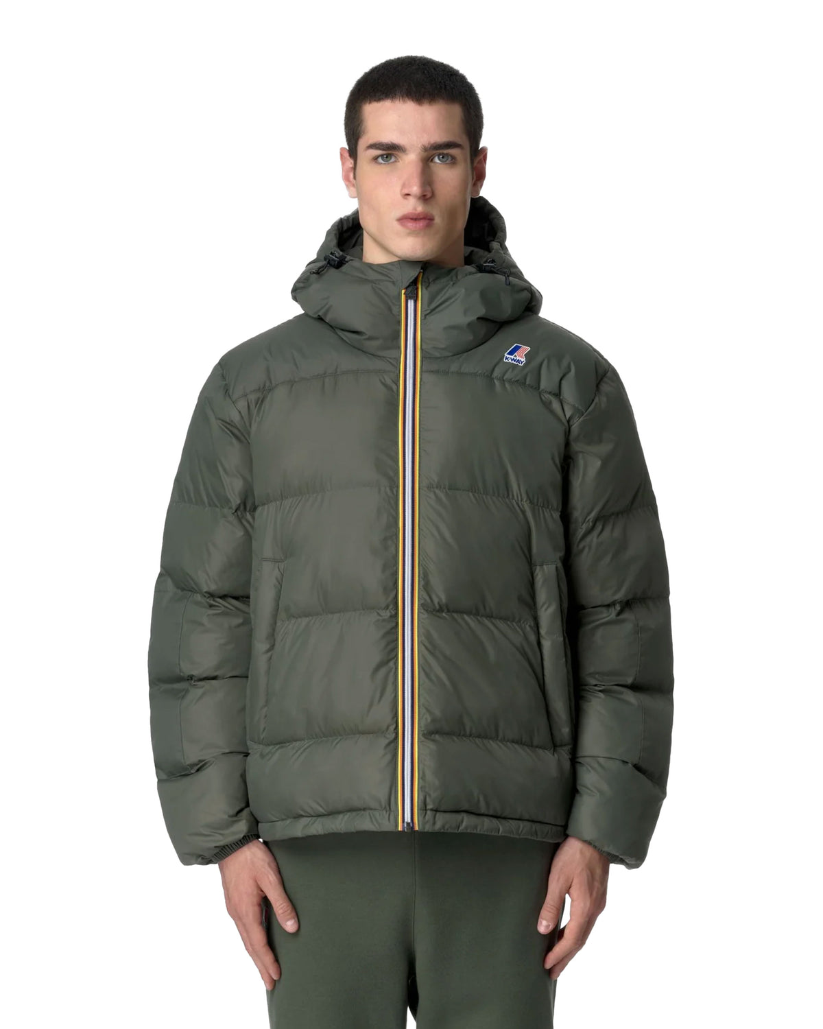 Giacca Uomo K-Way Le Vrai 3.0 Claude Heavy Warm Verde Scuro