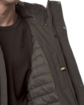 Man's Jackets K-Way Thomas Warm Ottoman Black Olive