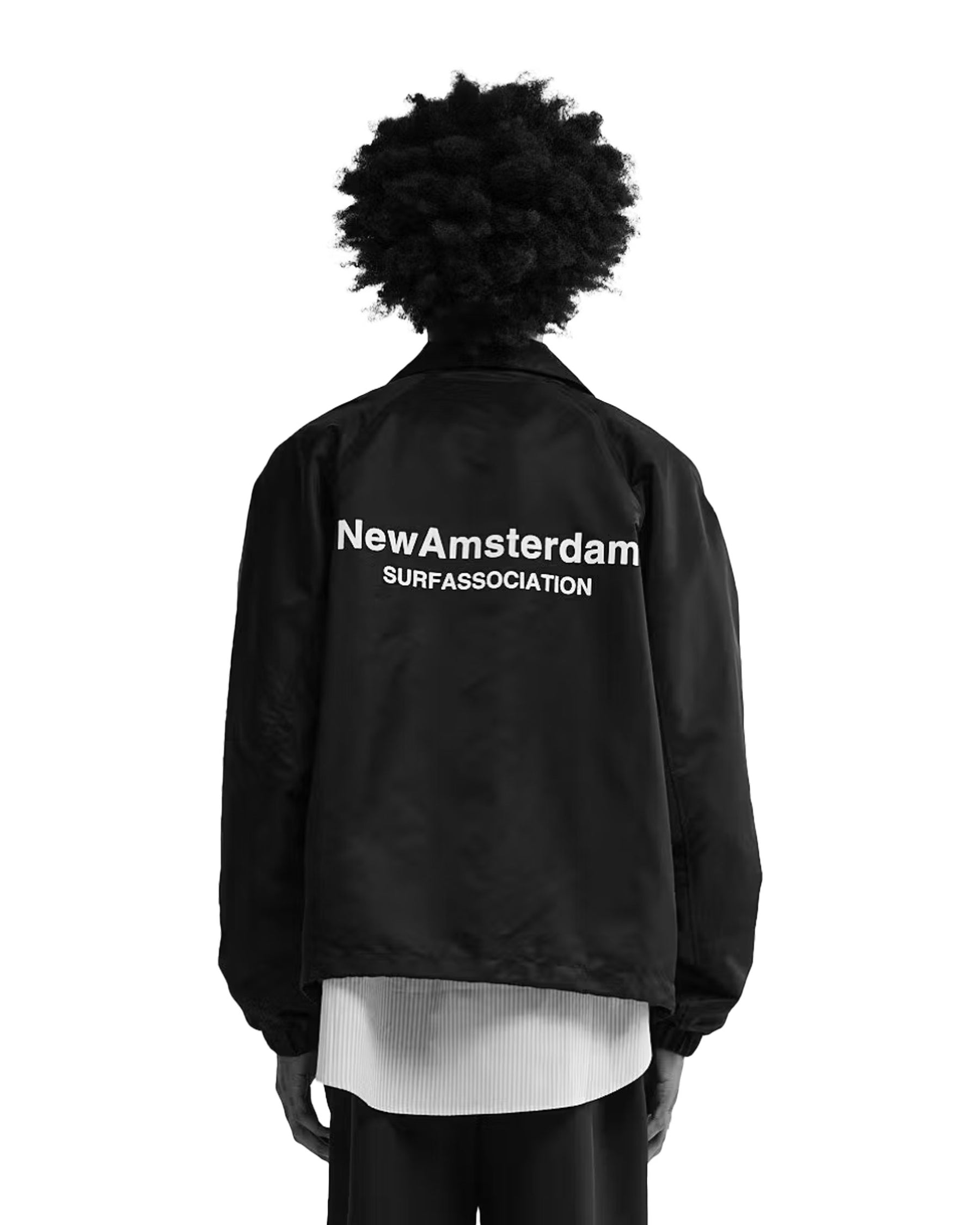 Giacca Uomo New Amsterdam Surfassociation Coach Jacket Nero