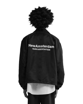 Giacca Uomo New Amsterdam Surfassociation Coach Jacket Nero