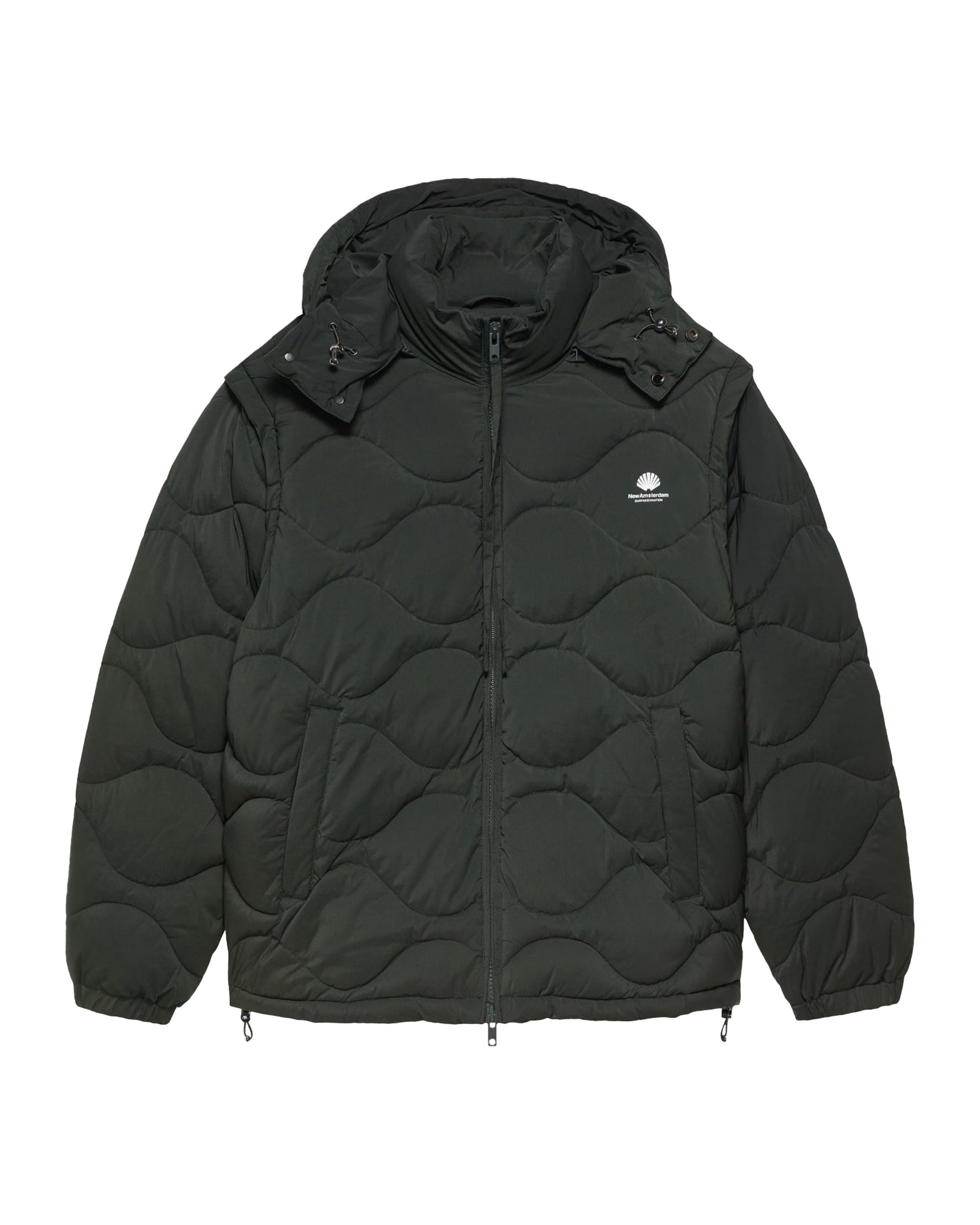 Giacca Uomo New Amsterdam Surfassociation Detachable Jacket Olive