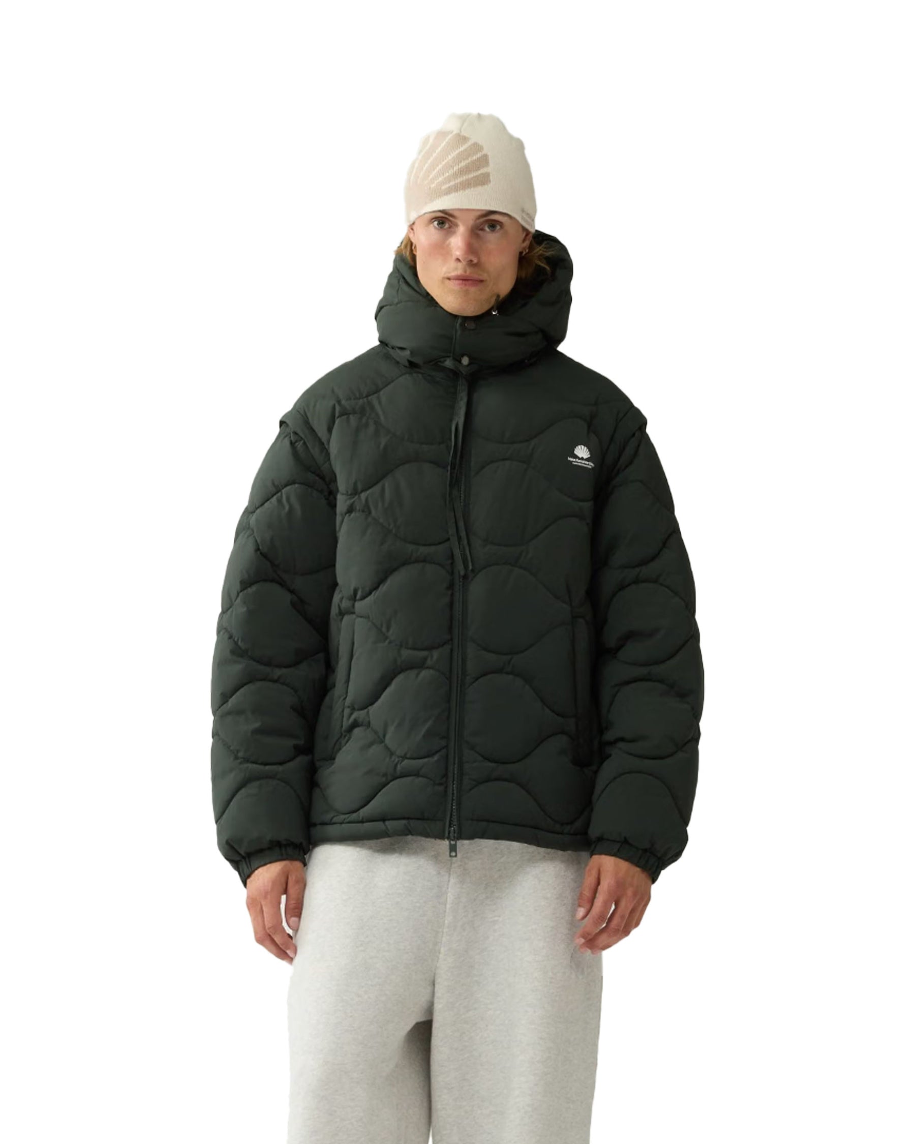 Giacca Uomo New Amsterdam Surfassociation Detachable Jacket Olive