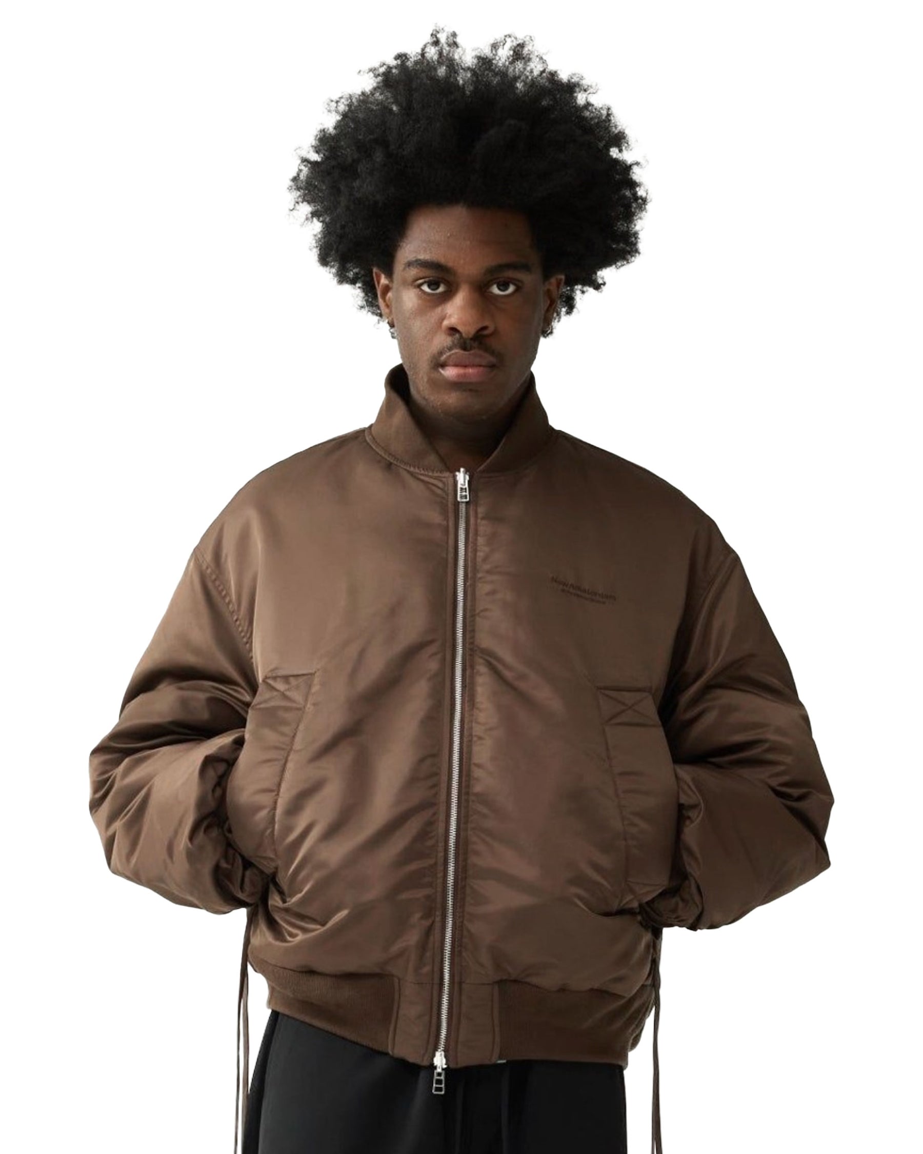 New Amsterdam Surfassociation Men's Jacket Reversible Bomber Jacket Brown-Sea Blue