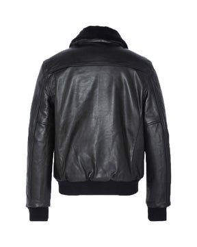 Giacca Uomo Schott Nyc In Pelle Nera Pilot